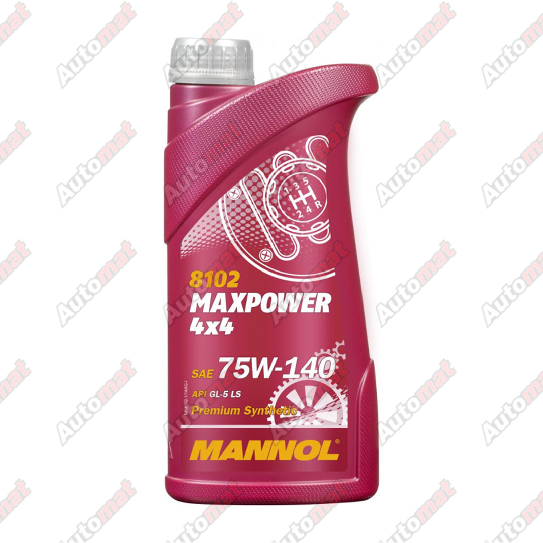 Масло трансмиссионное MANNOL 4х4 Maxpower 75W-140 GL-5, 1л